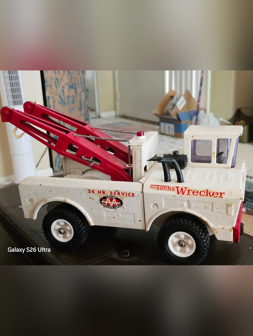 Vintage Mighty Tonka Double Boom Wrecker 1970 - 100% Complete